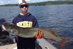 Ryan Huppenthal, St. John, IN, 40-incher (first musky), Eagle Lake, Ontario.