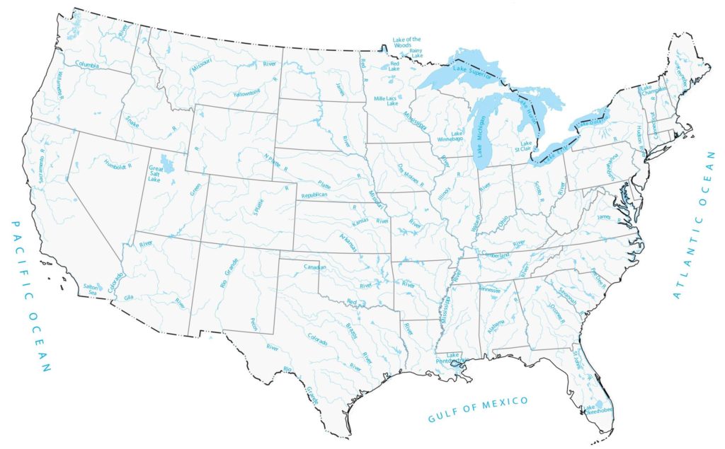 US-Lakes-Rivers-Map